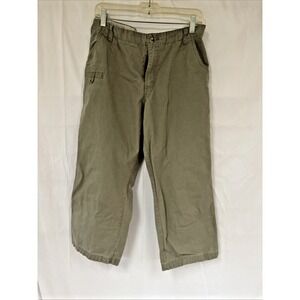 COLUMBIA Women Size 12 Olive Green Straight Leg Casual/Outdoor Capri Hiking Pant